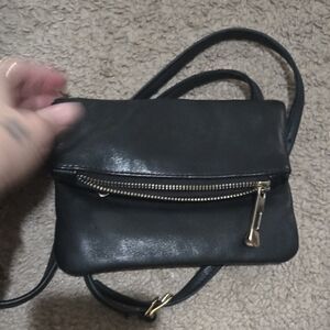 Chic Black Leather Crossbody Bag